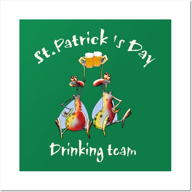 St. Patrick's Day Drinking Team 2 Wall Art by Glukoejik